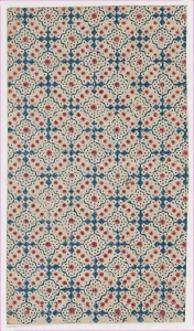 Relief Print Prints: Sheet with an overall pattern of dots and squares, 19th century Creator: Anon