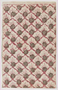 Relief Print Prints: Sheet with overall pattern of petals, 19th century. Creator: Anon