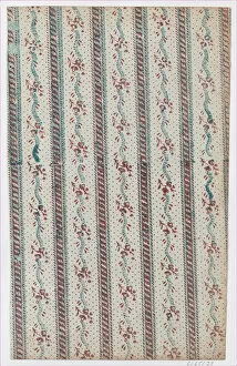 Vine Gallery: Sheet with overall vine and dot pattern, late 18th-mid-19th century. late 18th-mid-19th century
