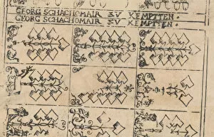 Sheet of Playing Cards, 1575-1600. Creator: Georg Schachomair