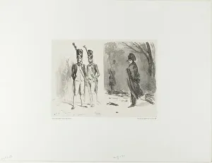 Bivouac Prints: Sheet with Sketch (Grenadier of the Guard)