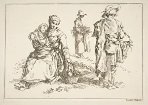 Sheet of Sketches, 1753. Creator: Francois Boucher