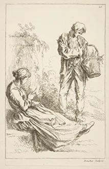Sheet of Sketches, 1753. Creator: Francois Boucher