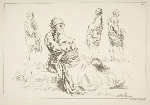 Sheet of Sketches, 1753. Creator: Francois Boucher