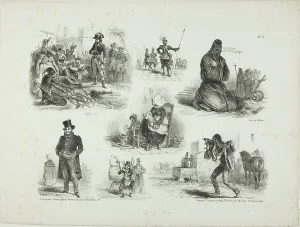 Sheet of Sketches, 1828. Creator: Auguste Raffet