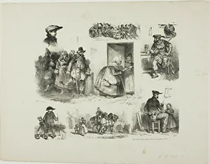 Raffet Denis Auguste Marie Prints: Sheet of Sketches, 1828. Creator: Auguste Raffet