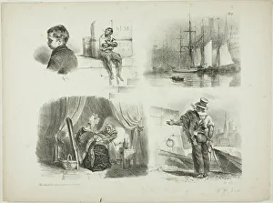 Raffet Denis Auguste Marie Prints: Sheet of Sketches, 1828. Creator: Auguste Raffet