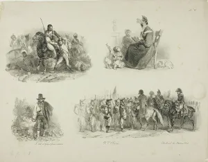 Raffet Denis Auguste Marie Prints: Sheet of Sketches, 1829–30. Creator: Auguste Raffet