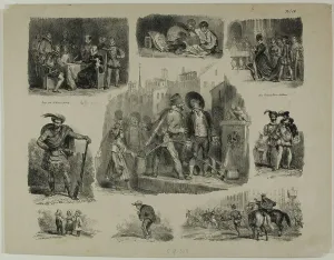 Agreement Prints: Sheet of Sketches, 1829. Creator: Auguste Raffet