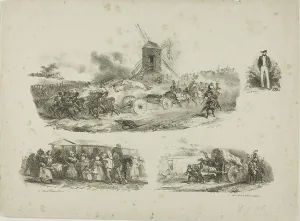 Raffet Denis Auguste Marie Prints: Sheet of Sketches, 1829. Creator: Auguste Raffet