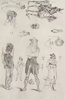 Delatre Gallery: Sheet of sketches (Feuille de Croquis), 1868. Creator: Jean Baptiste Edouard Detaille