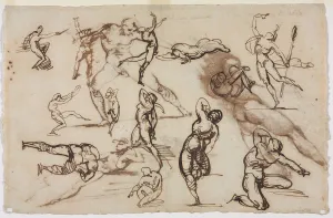 1791 1824 Prints: Sheet of Sketches (verso), 1819. Creator: Theodore Gericault (French, 1791-1824)