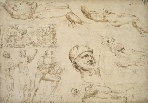 Maerten Heemskirck Prints: A sheet of studies after the Antique, 1532-1535. Creator: Maerten van Heemskerck