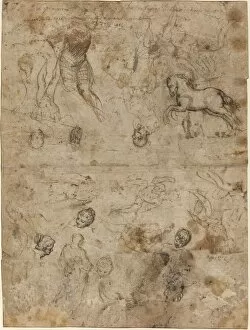 Sketchbook Collection: Sheet of Studies, late 16th century. Creator: Unknown