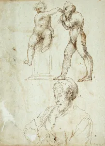Pen And Brown Ink Prints: Sheet of Studies (recto and verso) (image 2 of 2), Mid-16th century. Creator: Unknown
