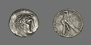 Phoenician Prints: Shekel (Coin) Depicting the God Melkarth, 31-30 BC. Creator: Unknown