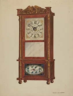 Numeral Prints: Shelf Clock, 1935 / 1942. Creator: Francis Law Durand