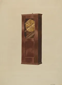 Numeral Prints: Shelf Clock, c. 1937. Creator: Louis Plogsted