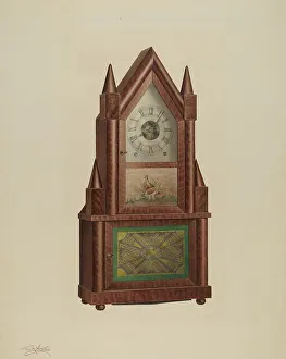 Shelf Clock Prints: Shelf Clock, c. 1938. Creator: Frank Wenger