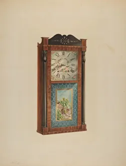 Numeral Prints: Shelf Clock, c. 1938. Creator: Lawrence Phillips