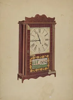 Shelf Clock Prints: Shelf Clock, c. 1939. Creator: Edward Bashaw