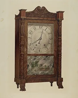 Shelf Clock Prints: Shelf Clock, c. 1939. Creator: Frank Wenger