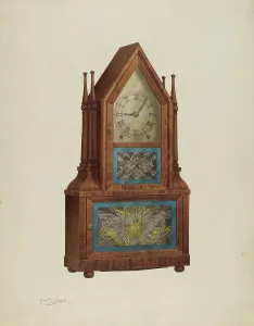 Shelf Clock Prints: Shelf Clock, c. 1939. Creator: Frank Wenger