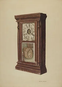 Shelf Clock Prints: Shelf Clock, c. 1940. Creator: Raymond Neumann