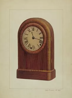 Time Collection: Shelf Clock or Mantel Clock, c. 1938. Creator: James M. Lawson