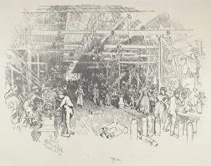 Munitions Industry Gallery: The Shell Factory, 1916. Creator: Joseph Pennell