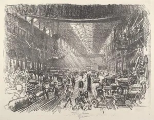 Shell Factory, No. I, 1917. Creator: Joseph Pennell