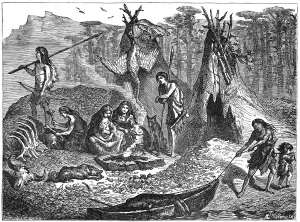 Shell Mound People, 4000-2000 BC (c1880) Shell Mound People, 4000-2000 BC (c1880)