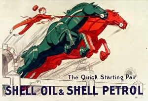 Art Deco Collection: Shell oil & Shell petrol, 1930. Creator: D Ylen, Jean (1886-1938)