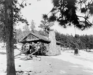 Rockies Prints: Shelter house built for the city of Denver in Rocky Mountains