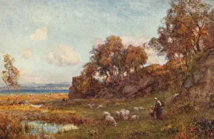 Sir Ernest Albert Waterlow Prints: Sheltered Pastures, c1900. Artist: Sir Ernest Albert Waterlow