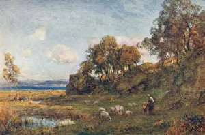 Sir Ernest Albert Waterlow Prints: Sheltered Pastures, c1900. Creator: Sir Ernest Albert Waterlow