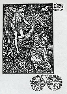 The Shepheards Calendar - March, 1898, (1923). Artist: Walter Crane