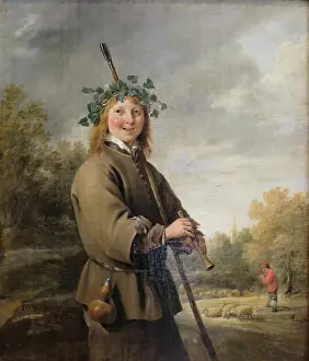 David Prints: Shepherd, 1650. Creator: David Teniers II
