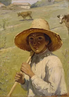 Shepherd Boy, 1909. Artist: Myasoedov, Grigori Grigoryevich (1834-1911)