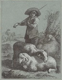 Shepherd Boy with Sheep, 1764. Creator: Francesco Londonio