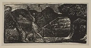 Enclosure Prints: Shepherd Chases Away a Wolf, from Thorntons Pastorals of Virgil, 1821