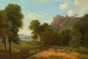 Jean Victor Bertin Prints: Shepherd with His Flock, c. 1820. Creator: Jean-Victor Bertin