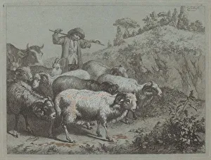 Francesco Londonio Prints: Shepherd with his Flock. Creator: Francesco Londonio