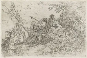 Rosa Salvator Prints: Shepherd in a Landscape, c. 1660/1661. Creator: Salvator Rosa