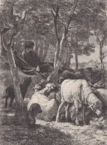 Rouget Prints: The Shepherd, from Le Magasin Pittoresque, ca. 1852