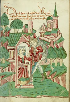 Diebold Lauber Prints: Shepherd Returning with Lost Sheep; Barlaam und Josaphat