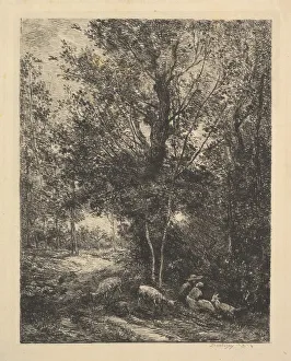 Shepherd and Shepherdess, 1874. Creator: Charles Francois Daubigny