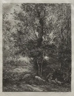 The Shepherd and the Shepherdess, 1874. Creator: Charles Francois Daubigny (French