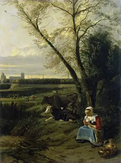 Jean Prints: Shepherdess, 1666. Creator: Jan Siberechts