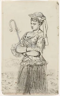 Shepherdess, c. 1878. Creator: Winslow Homer (American, 1836-1910)